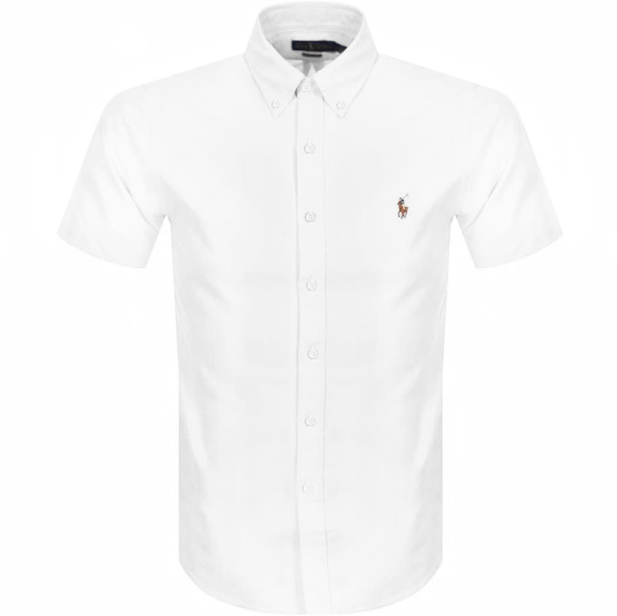 Alternative Image for ProductRalph Lauren Slim Fit Short Sleeve Shirt White1